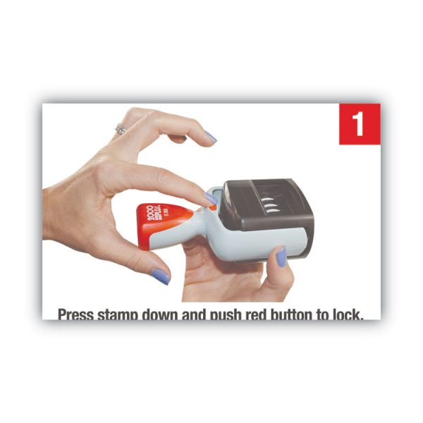 Model S 360 Two-Color Message Dater, 1.75 X 1, "received", Self-Inking, Blue/red - Image 3