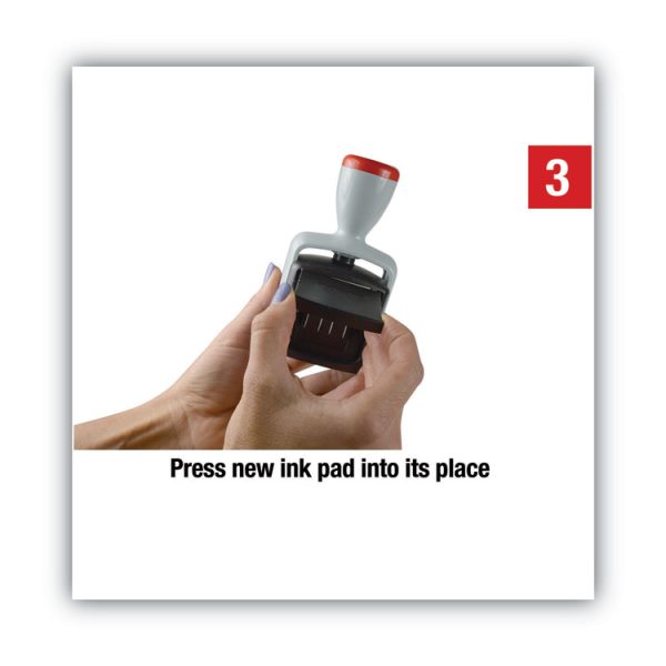 Model S 360 Two-Color Message Dater, 1.75 X 1, "received", Self-Inking, Blue/red - Image 8