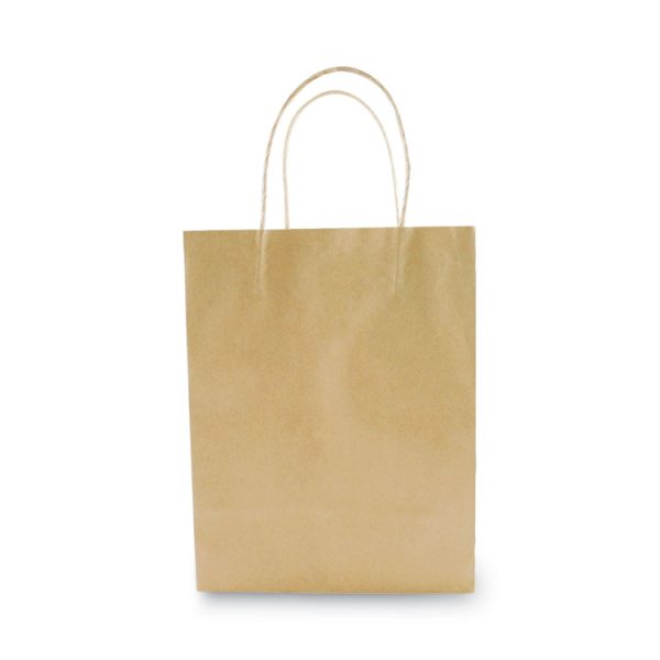 Premium Shopping Bag, 8" X 4" X 10.25", Brown Kraft, 50/box - Image 4