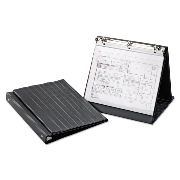Easel Round Ring Binder, 3 Rings, 1" Capacity, 11 X 8.5, Black - Image 3