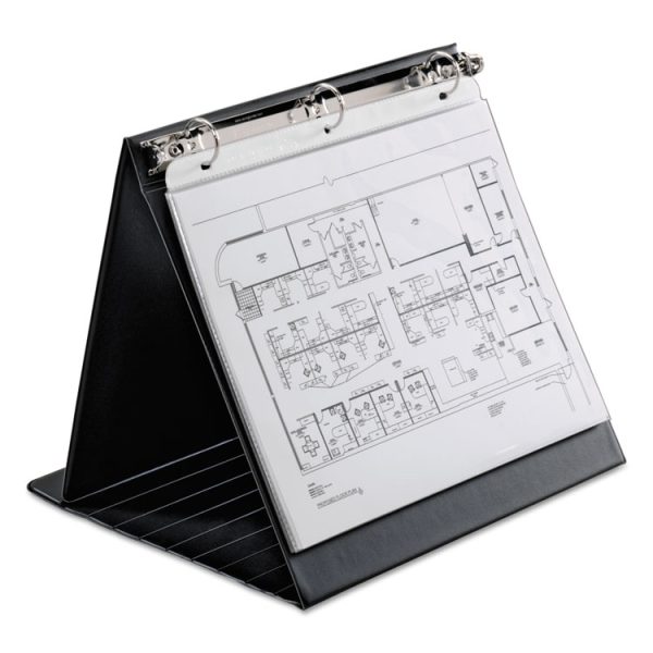 Easel Round Ring Binder, 3 Rings, 1" Capacity, 11 X 8.5, Black - Image 2