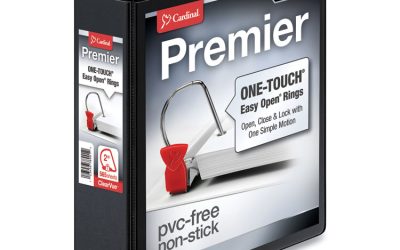 Premier Easy Open Clearvue Locking Slant-D Ring Binder, 3 Rings, 2″ Capacity, 11 X 8.5, Black
