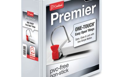 Premier Easy Open Clearvue Locking Slant-D Ring Binder, 3 Rings, 3″ Capacity, 11 X 8.5, White