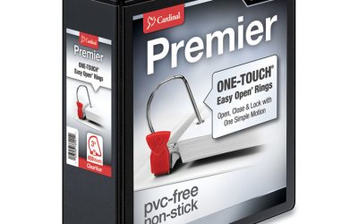 Premier Easy Open Clearvue Locking Slant-D Ring Binder, 3 Rings, 3″ Capacity, 11 X 8.5, Black