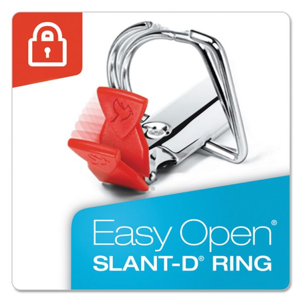 Premier Easy Open Clearvue Locking Slant-D Ring Binder, 3 Rings, 4" Capacity, 11 X 8.5, Black - Image 2