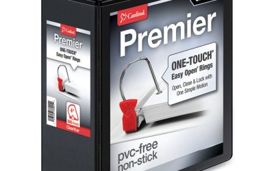 Premier Easy Open Clearvue Locking Slant-D Ring Binder, 3 Rings, 4″ Capacity, 11 X 8.5, Black