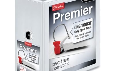 Premier Easy Open Clearvue Locking Slant-D Ring Binder, 3 Rings, 5″ Capacity, 11 X 8.5, White