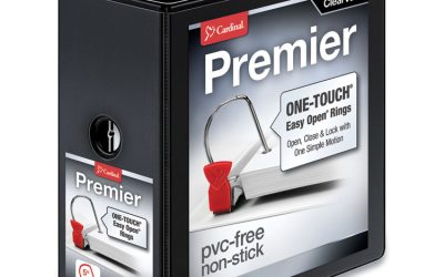 Premier Easy Open Clearvue Locking Slant-D Ring Binder, 3 Rings, 5″ Capacity, 11 X 8.5, Black