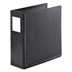 Superlife Easy Open Locking Slant-D Ring Binder, 3 Rings, 4" Capacity, 11 X 8.5, Black