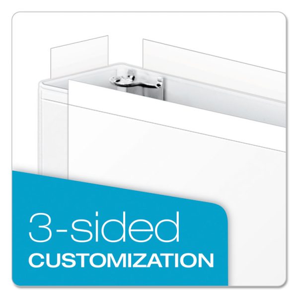 Clearvue Slant-D Ring Binder, 3 Rings, 1.5" Capacity, 11 X 17, White - Image 3