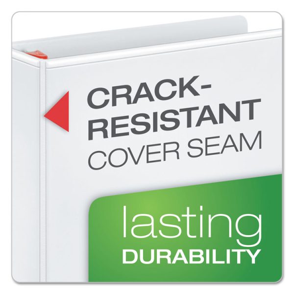Xtralife Clearvue Non-Stick Locking Slant-D Ring Binder, 3 Rings, 5" Capacity, 11 X 8.5, White - Image 2