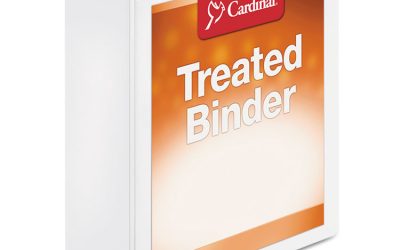 Treated Clearvue Locking Slant-D Ring Binder, 3 Rings, 3″ Capacity, 11 X 8.5, White