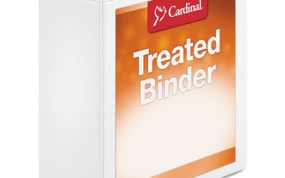 Treated Clearvue Locking Slant-D Ring Binder, 3 Rings, 4″ Capacity, 11 X 8.5, White