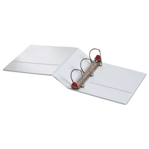 Treated Clearvue Locking Slant-D Ring Binder, 3 Rings, 4" Capacity, 11 X 8.5, White - Image 3