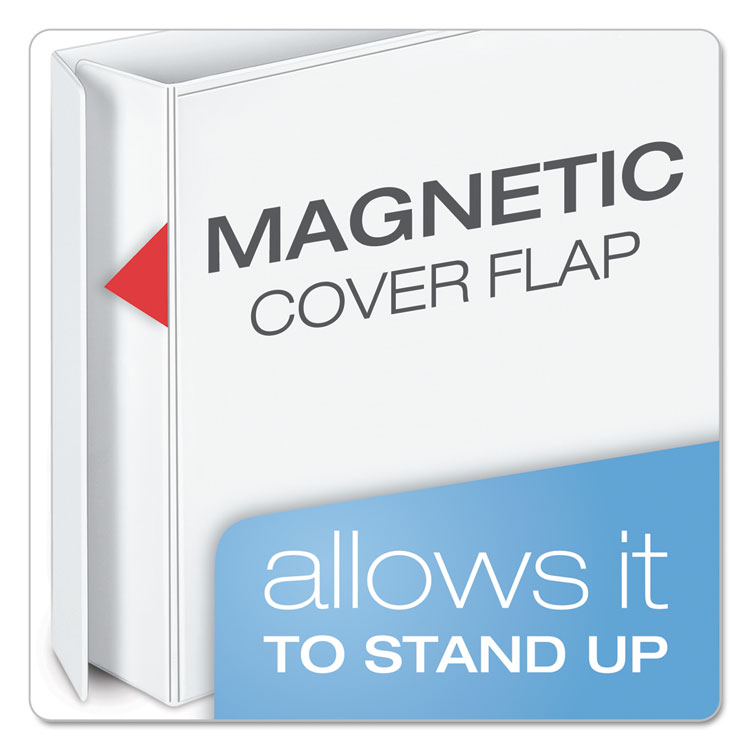 Freestand Easy Open Locking Slant-D Ring Binder, 3 Rings, 2" Capacity, 11 X 8.5, White - Image 2