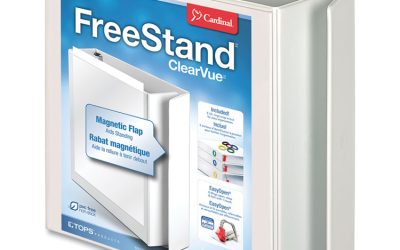 Freestand Easy Open Locking Slant-D Ring Binder, 3 Rings, 4″ Capacity, 11 X 8.5, White