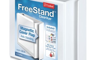 Freestand Easy Open Locking Slant-D Ring Binder, 3 Rings, 5″ Capacity, 11 X 8.5, White