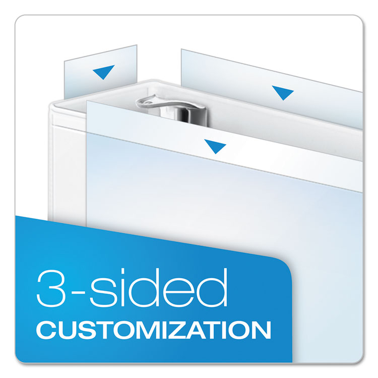 Expressload Clearvue Locking D-Ring Binder, 3 Rings, 4" Capacity, 11 X 8.5, White - Image 5
