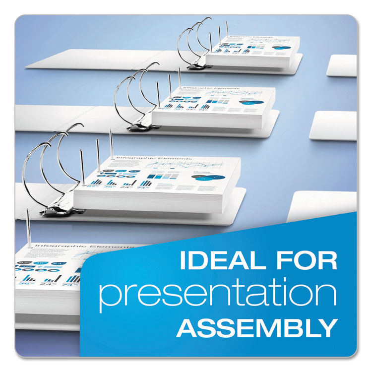 Expressload Clearvue Locking D-Ring Binder, 3 Rings, 4" Capacity, 11 X 8.5, White - Image 3