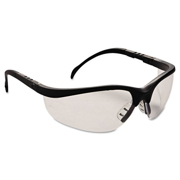 Klondike Safety Glasses, Matte Black Frame, Clear Lens, 12/box - Image 2