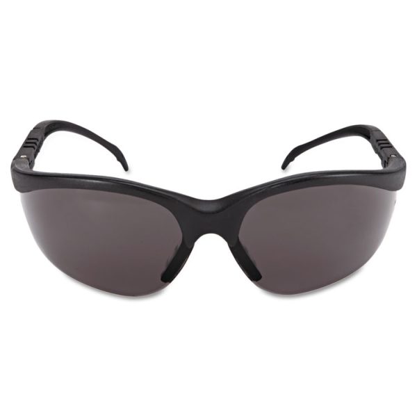 Klondike Safety Glasses, Matte Black Frame, Gray Lens, 12/box - Image 2
