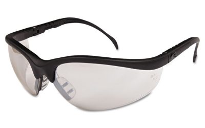 Klondike Safety Glasses, Black Matte Frame, Clear Mirror Lens, 12/box
