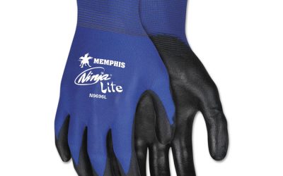 Ultra Tech TaCartonile Dexterity Work Gloves, Blue/Black, Small, Dozen