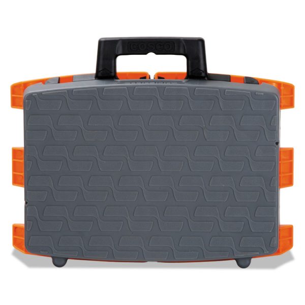 Folding Step Stool, 1-Step, 300 Lb Capacity, 8.5" Working Height, Orange/gray - Image 3