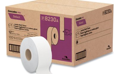 Select Jumbo Bath Tissue, Septic Safe, 2-Ply, White, 3.3″ x 750 ft, 12/Carton