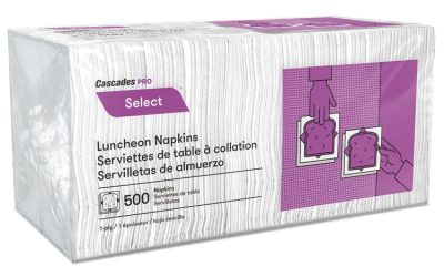 Select Luncheon Napkins, 1 Ply, 12 x 12, White, 500/Pack, 6,000/Carton