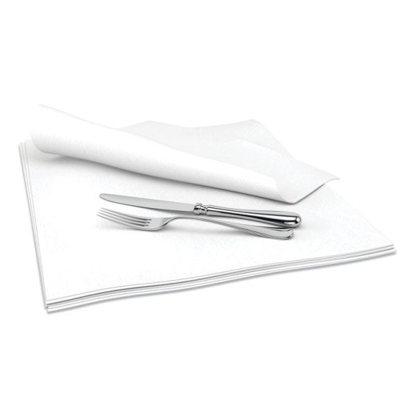 Select Dinner Napkins, 1-Ply, 15 X 15, White, 1000/carton