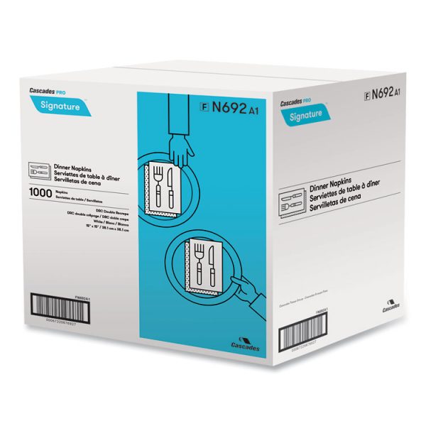 Select Dinner Napkins, 1-Ply, 15 X 15, White, 1000/carton - Image 2