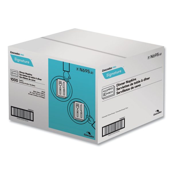 Signature Airlaid Dinner Napkins/guest Hand Towels, 1-Ply, 15 X 16.5, 1,000/carton - Image 2