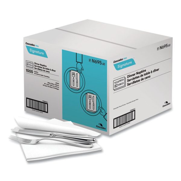 Signature Airlaid Dinner Napkins/guest Hand Towels, 1-Ply, 15 X 16.5, 1,000/carton - Image 3