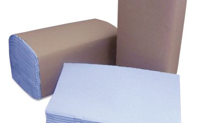 Tuff-Job Windshield Towels, 2-Ply, 9.25 x 10.25, Blue, 168/Pack, 12 Packs/Carton