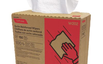 Tuff-Job Scrim Reinforced Wipers, 4-Ply, 9.75 x 16.75, White, 150/Box, 6 Box/Carton