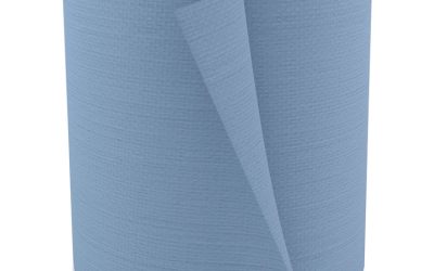Tuff-Job Spunlace Towels, Jumbo Roll, 12 x 13, Blue, 475/Roll