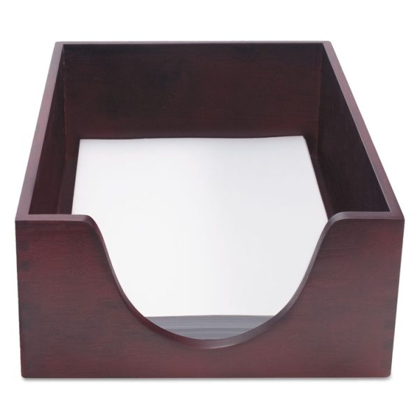 Double-Deep Hardwood Stackable Desk Trays, 1 Section, Letter Size Files, 10.13" X 12.63" X 5", Mahogany - Image 5