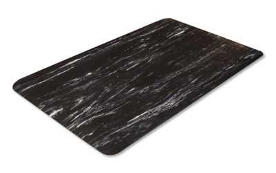 Cushion-Step Marbleized Rubber Mat, 36 x 60, Black