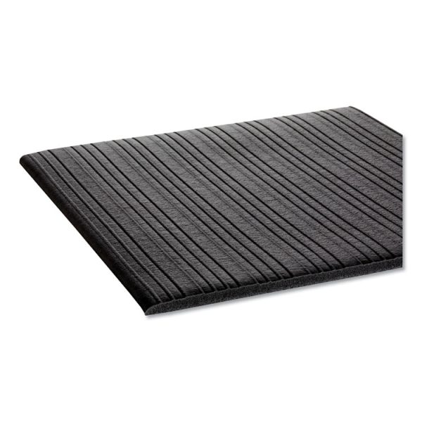 Ribbed Vinyl Anti-Fatigue Mat, 36 X 60, Black - Image 2