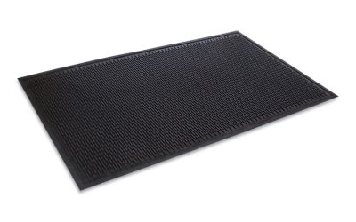 Crown-Tred Indoor/outdoor Scraper Mat, Rubber, 43.75 X 66.75, Black