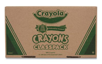 Classpack Regular Crayons, 8 Colors, 800/box