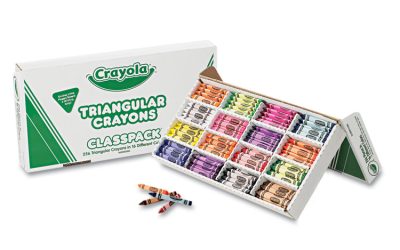 Classpack Triangular Crayons, 16 Colors, 256/carton