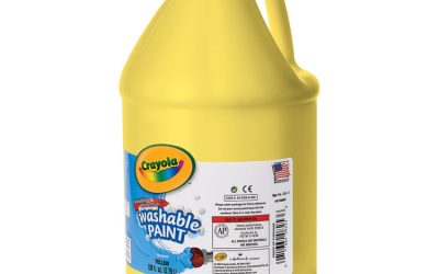 Washable Paint, Yellow, 1 Gal Bottle
