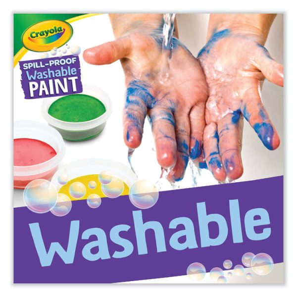 Spill Proof Washable Paints, 5 Colors, 1.4 oz Cups, 5 Sets/Carton - Image 5
