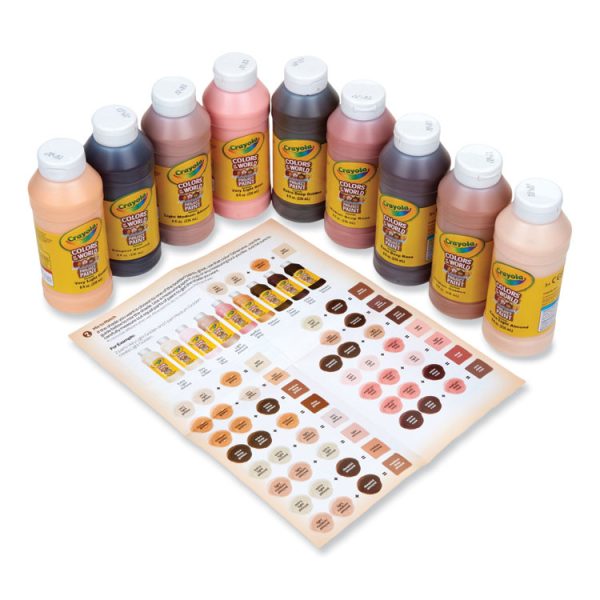 Colors of the World Washable Paint, 9 Assorted Colors, 8 oz Bottles, 9/Pack - Image 3