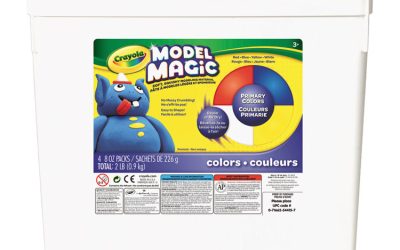 Model Magic Modeling Compound, 8 Oz Packs, 4 Packs, Blue, Red, White, Yellow, 2 Lbs