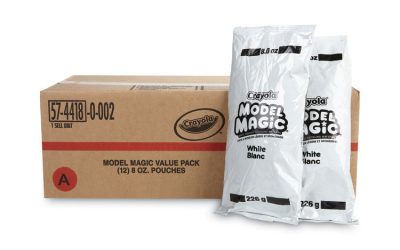 Model Magic Modeling Compound, 8 Oz Packs, 12 Packs, White, 6 Lbs