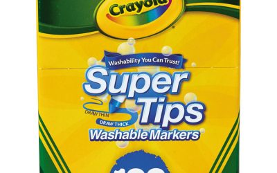 Super Tips Washable Markers, Fine/broad Bullet Tips, Assorted Colors, 100/set