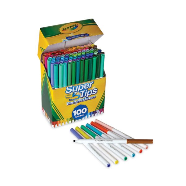 Super Tips Washable Markers, Fine/broad Bullet Tips, Assorted Colors, 100/set - Image 3